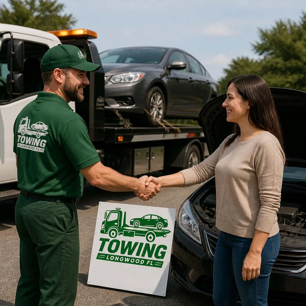 Keys Locked in Your Car in Longwood? Start With One Question Longwood Towing operator helping a driver who is locked out of a car in Seminole County, Florida
